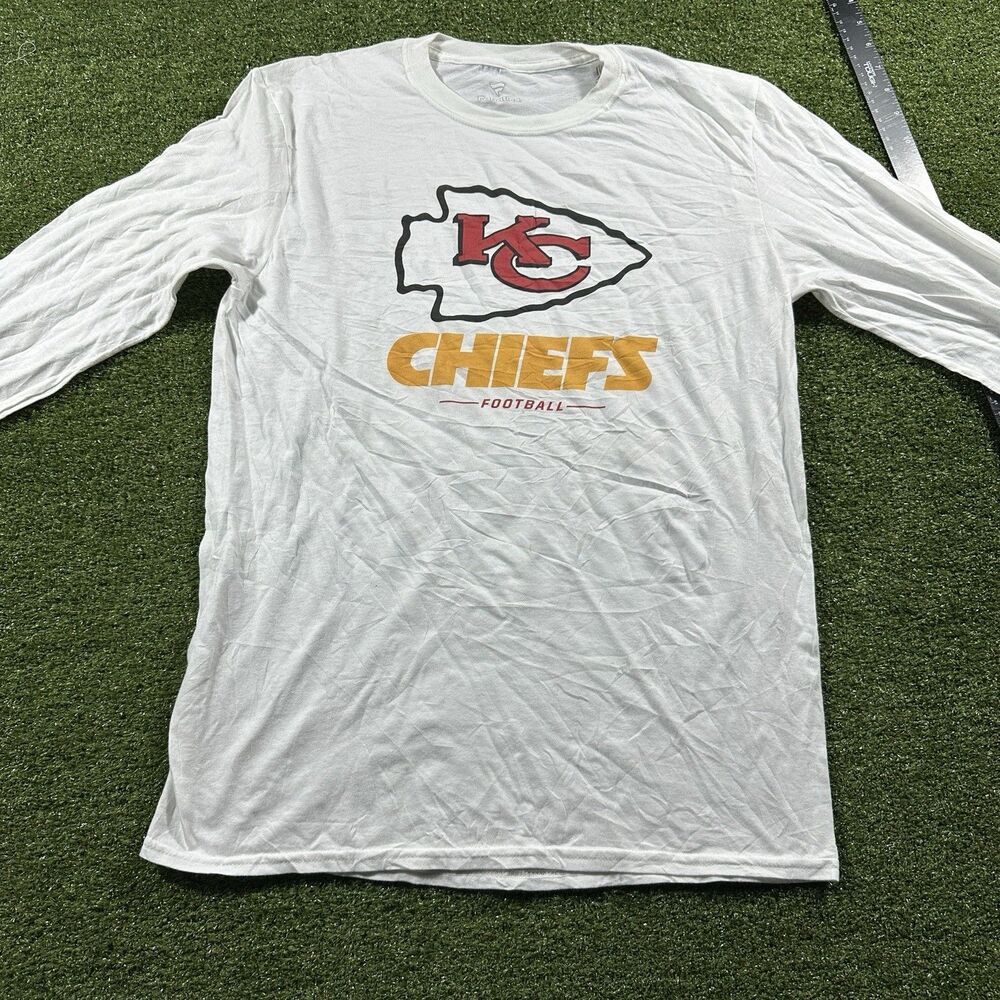 Kansas City Chiefs Fanatics Men's Medium White Long Sleeve T-Shirt NWOt